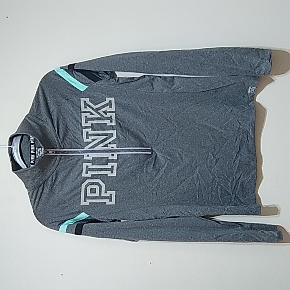 Victoria's Secret Ultimate 1/2 Zip Gray Pullover Top
